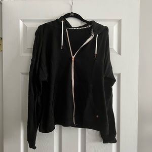 Volcom black w rose gold zip up hoodie size 16w